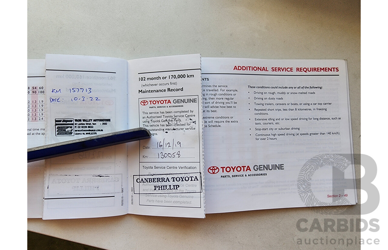 7/2011 Toyota Rav4 CV (2wd) ACA38R 4d Wagon White 2.4L