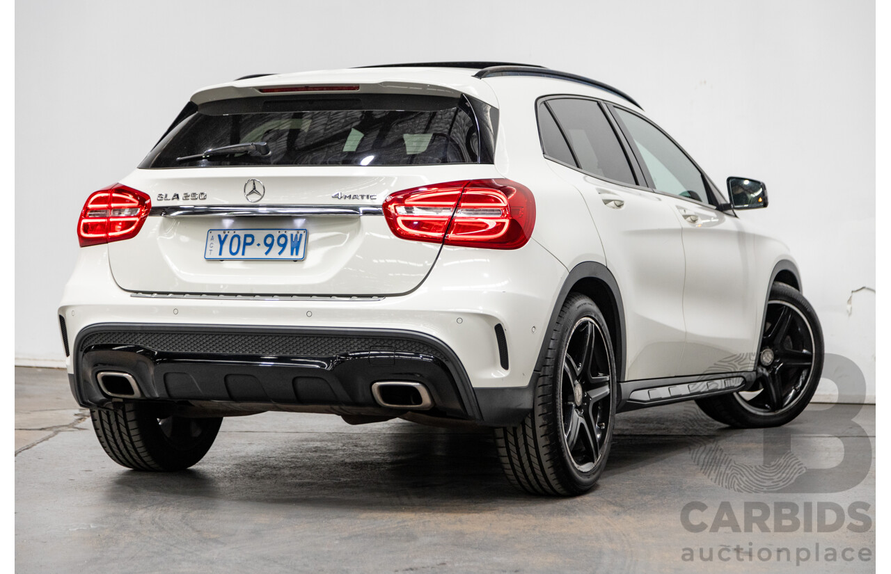 7/2015 Mercedes Benz GLA250 4matic (AWD) AMG Pack X156 MY15 4d Wagon Calcite White Turbo 2.0L