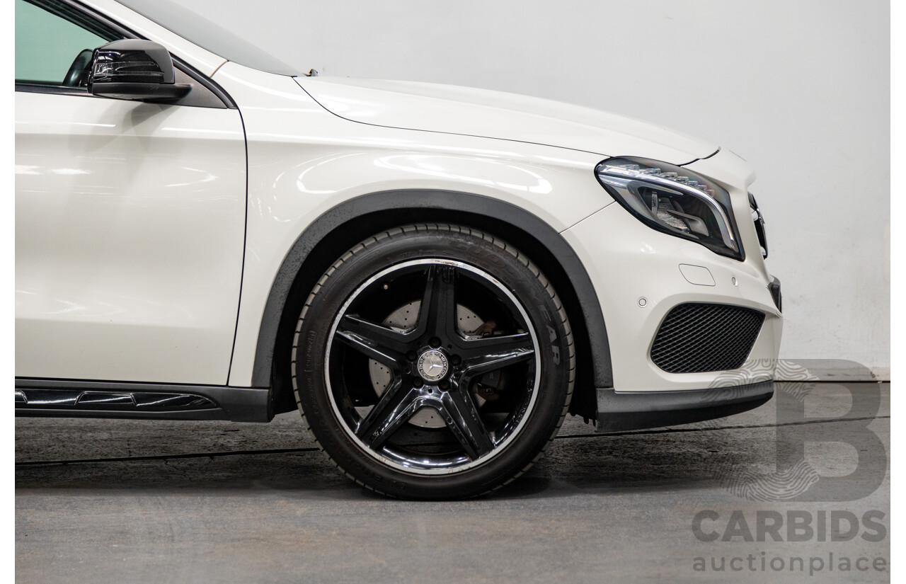 7/2015 Mercedes Benz GLA250 4matic (AWD) AMG Pack X156 MY15 4d Wagon Calcite White Turbo 2.0L