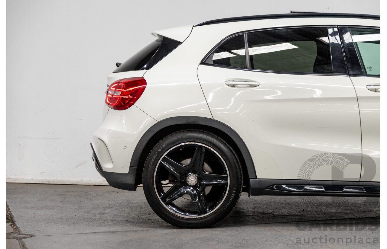 7/2015 Mercedes Benz GLA250 4matic (AWD) AMG Pack X156 MY15 4d Wagon Calcite White Turbo 2.0L