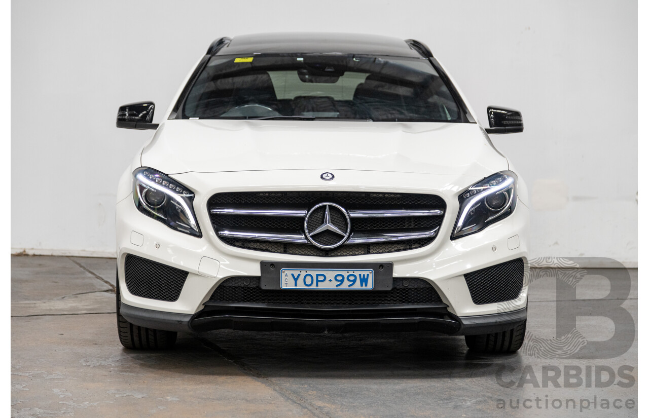 7/2015 Mercedes Benz GLA250 4matic (AWD) AMG Pack X156 MY15 4d Wagon Calcite White Turbo 2.0L