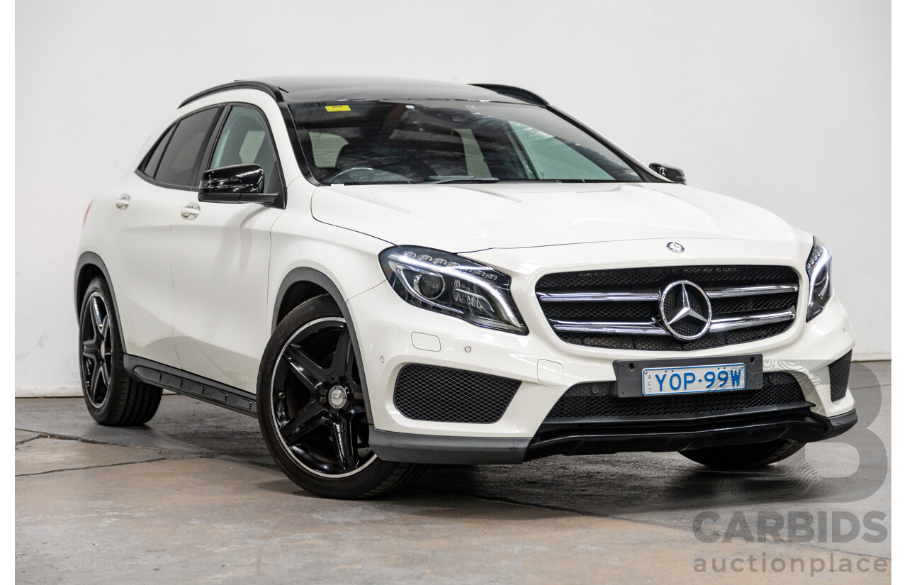 7/2015 Mercedes Benz GLA250 4matic (AWD) AMG Pack X156 MY15 4d Wagon Calcite White Turbo 2.0L