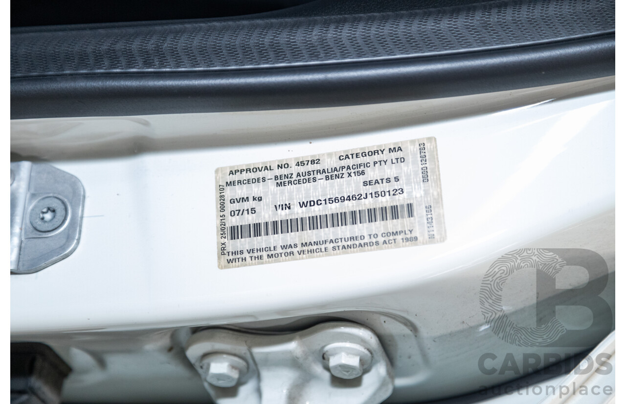 7/2015 Mercedes Benz GLA250 4matic (AWD) AMG Pack X156 MY15 4d Wagon Calcite White Turbo 2.0L