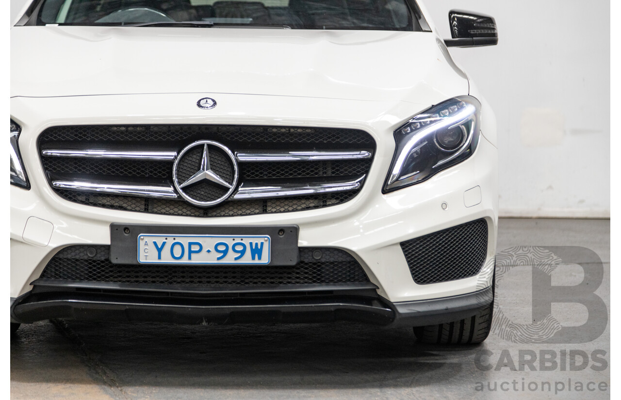 7/2015 Mercedes Benz GLA250 4matic (AWD) AMG Pack X156 MY15 4d Wagon Calcite White Turbo 2.0L