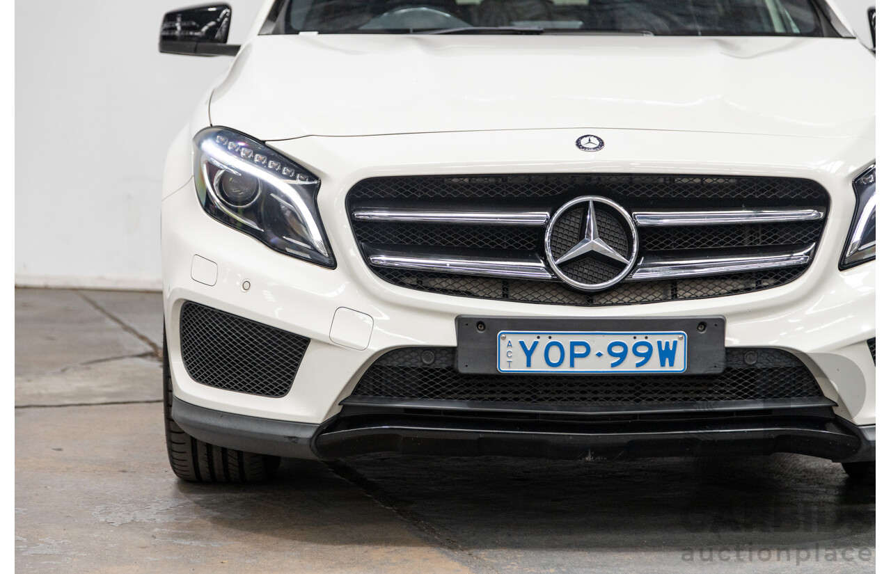 7/2015 Mercedes Benz GLA250 4matic (AWD) AMG Pack X156 MY15 4d Wagon Calcite White Turbo 2.0L
