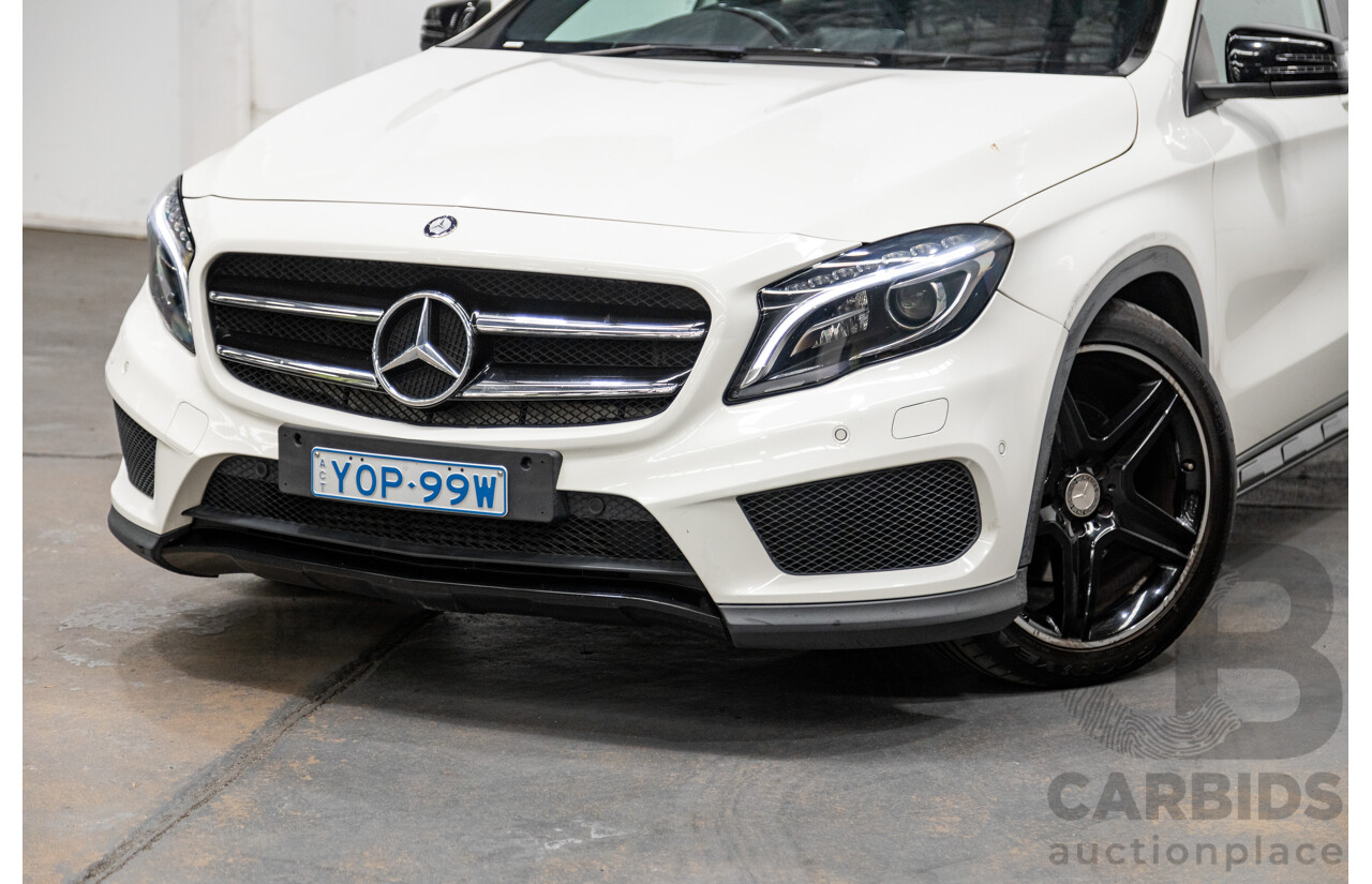 7/2015 Mercedes Benz GLA250 4matic (AWD) AMG Pack X156 MY15 4d Wagon Calcite White Turbo 2.0L