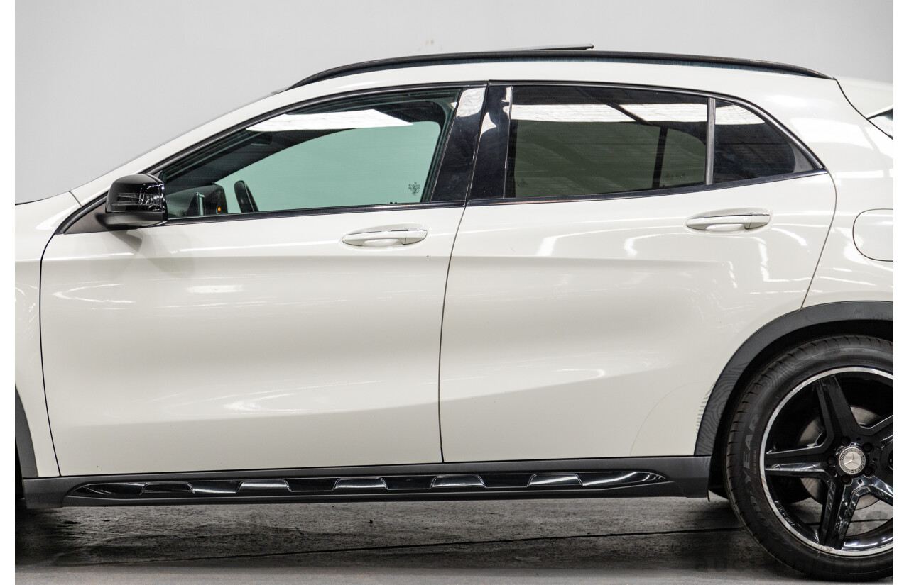 7/2015 Mercedes Benz GLA250 4matic (AWD) AMG Pack X156 MY15 4d Wagon Calcite White Turbo 2.0L