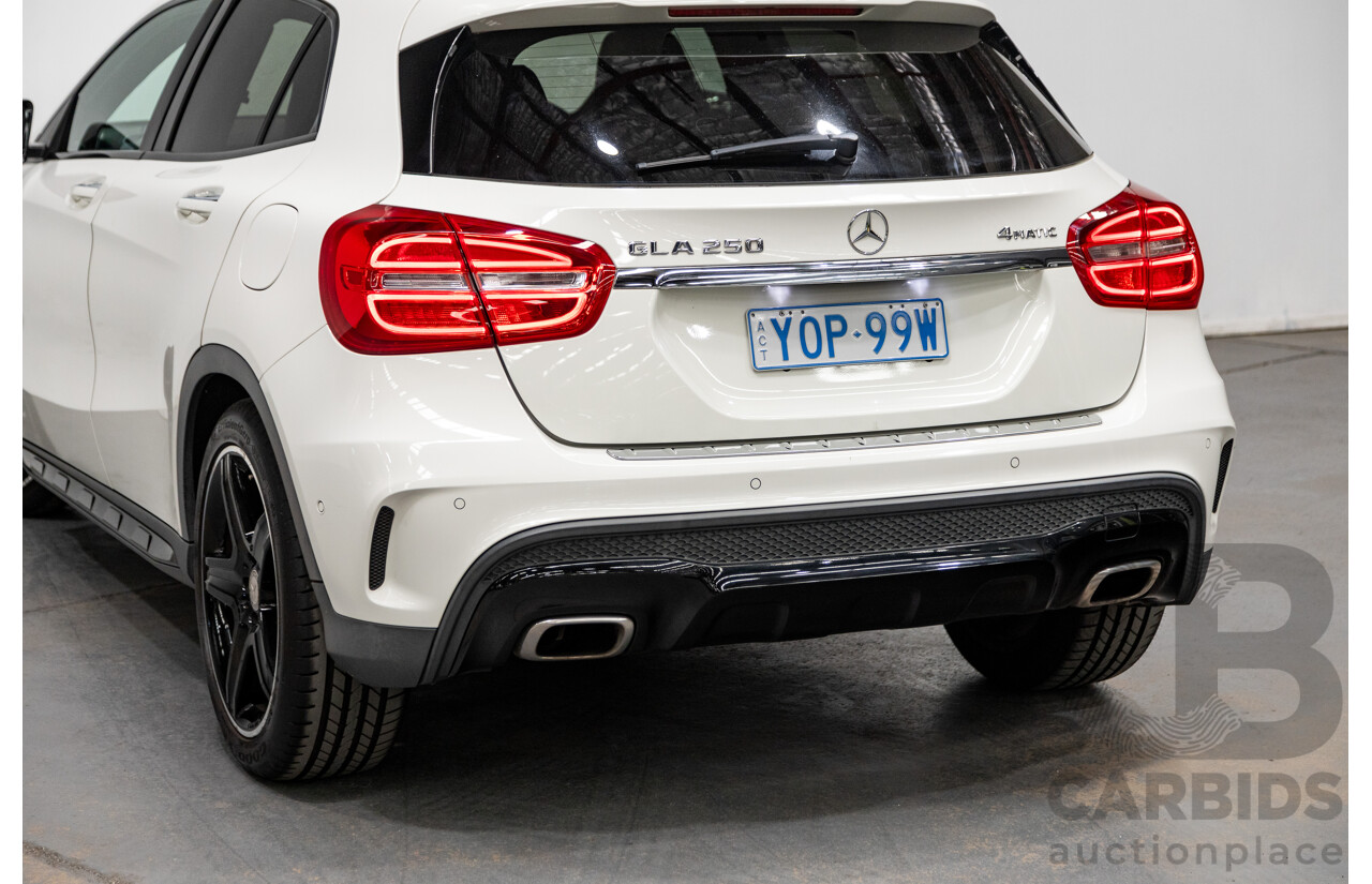7/2015 Mercedes Benz GLA250 4matic (AWD) AMG Pack X156 MY15 4d Wagon Calcite White Turbo 2.0L