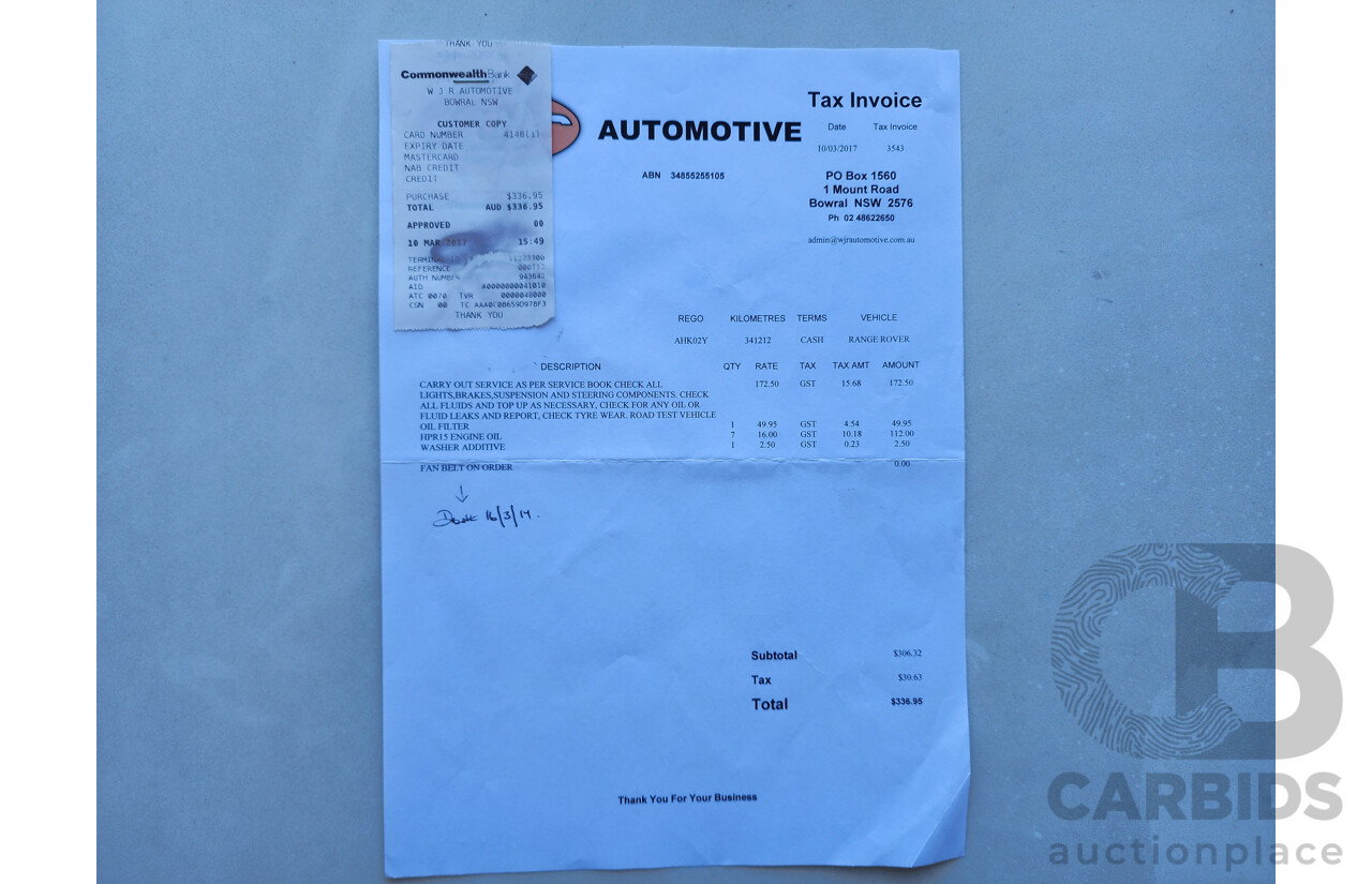 2/2009 Range Rover Range Rover Sport 2.7 TdV6 MY09 4d Wagon Black 2.7L