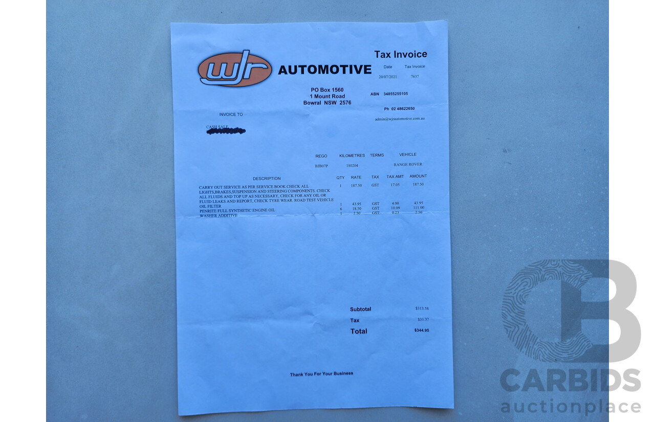 2/2009 Range Rover Range Rover Sport 2.7 TdV6 MY09 4d Wagon Black 2.7L