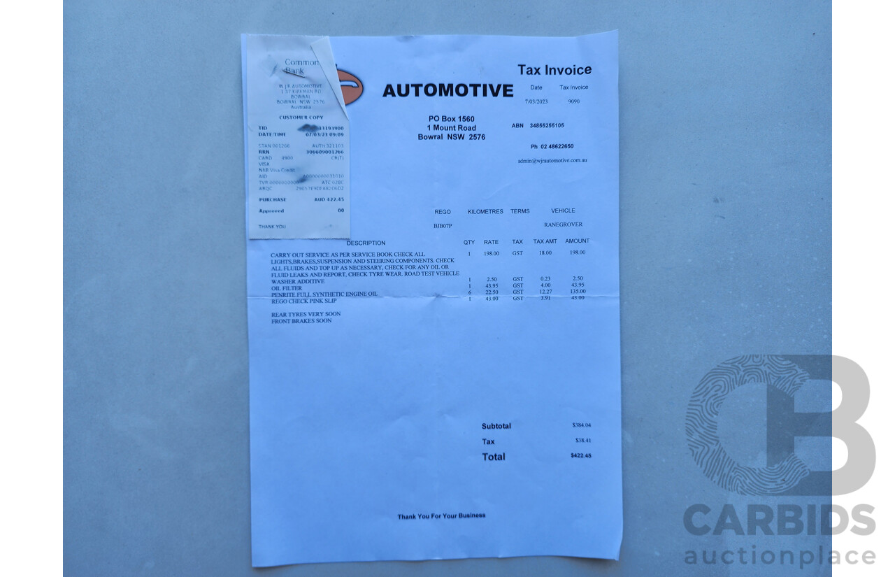 2/2009 Range Rover Range Rover Sport 2.7 TdV6 MY09 4d Wagon Black 2.7L