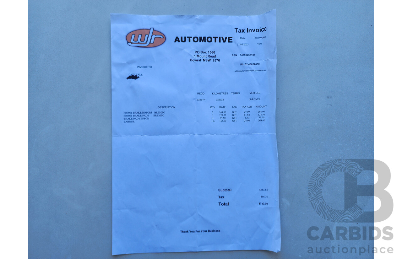 2/2009 Range Rover Range Rover Sport 2.7 TdV6 MY09 4d Wagon Black 2.7L