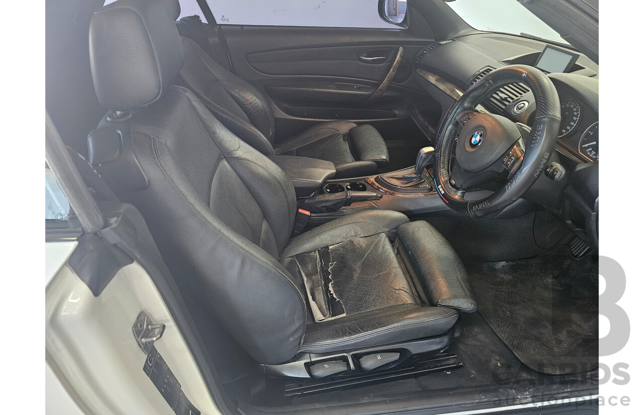 6/2010 BMW 118d E88 MY09 2d Convertible White 2.0L