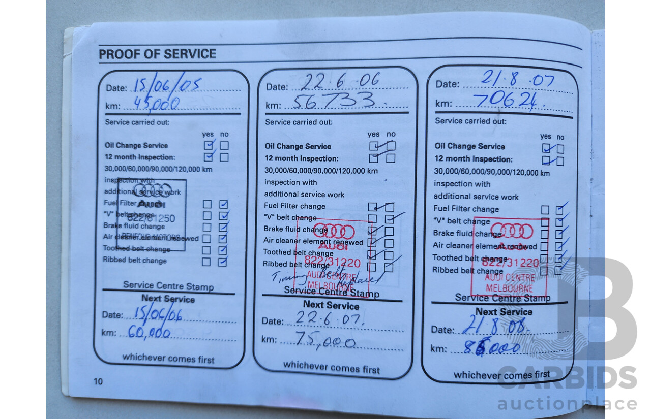 3/2002 Audi Allroad Quattro  C5 4d Wagon Black 2.7L Biturbo