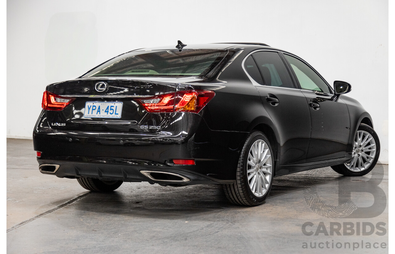 3/2012 Lexus GS250 Sport Luxury GRL11R 4d Sedan Metalic Black V6 2.5L