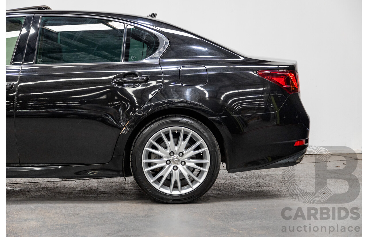 3/2012 Lexus GS250 Sport Luxury GRL11R 4d Sedan Metalic Black V6 2.5L