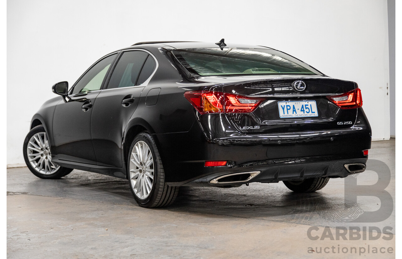3/2012 Lexus GS250 Sport Luxury GRL11R 4d Sedan Metalic Black V6 2.5L