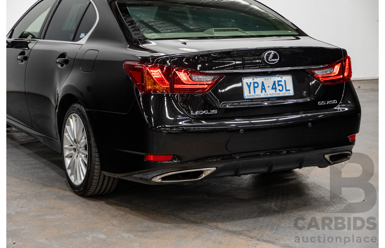 3/2012 Lexus GS250 Sport Luxury GRL11R 4d Sedan Metalic Black V6 2.5L
