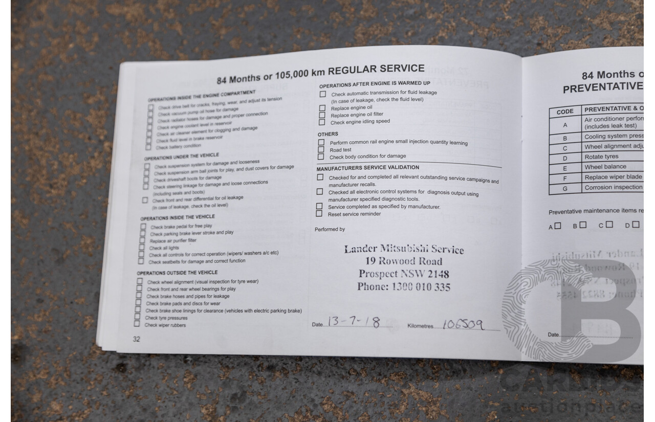 12/2015 Mitsubishi Pajero Sport Exceed (4x4) QE MY16 4d Wagon Black Pearl Turbo Diesel 2.4L