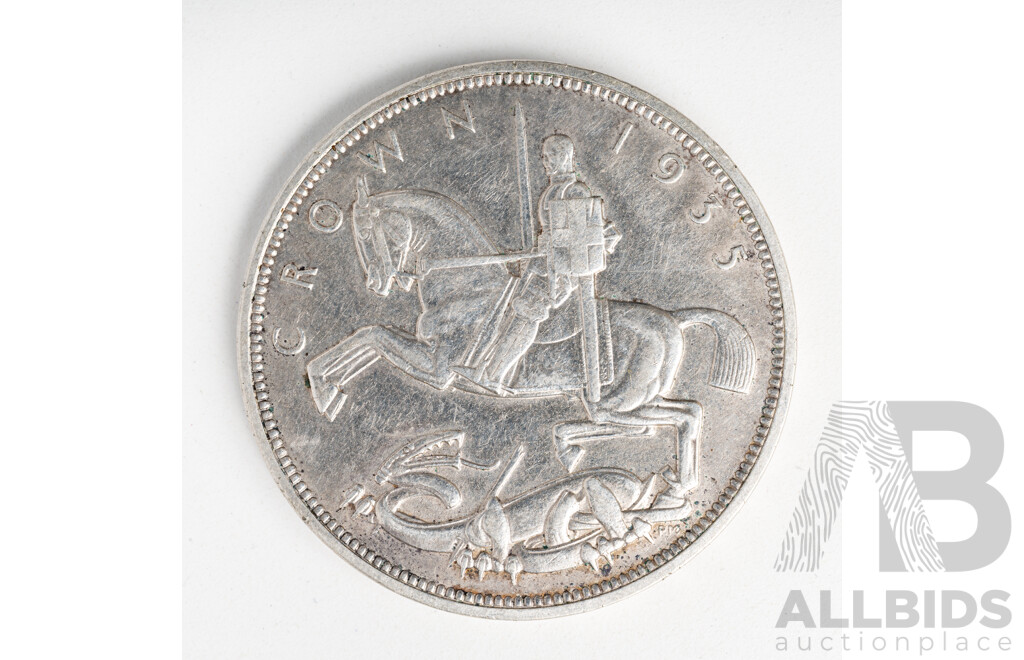 United Kingdom 1935 Silver Crown, KGV Jubilee .500
