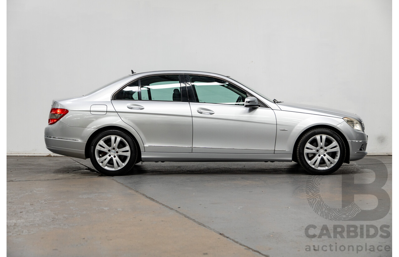 8/2009 Mercedes Benz C200 Kompressor Avantgarde W204 4d Sedan Iridium Silver Metallic Supercharged 1.8L