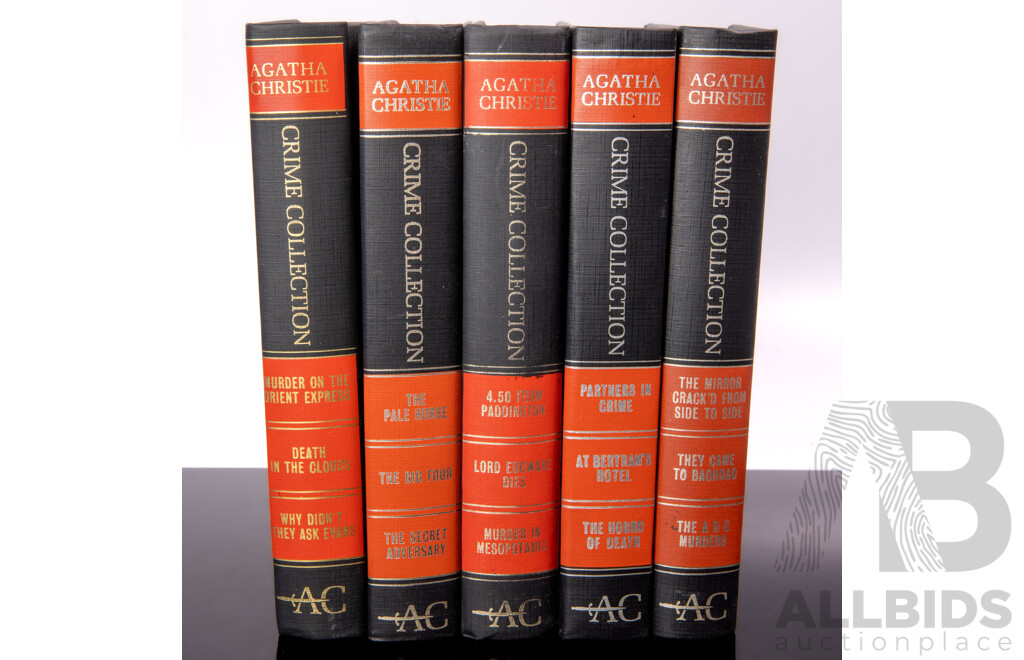 Five Volumes, Agatha Christie Crime Collection, Hamlyn, London, 1970, Hardcovers