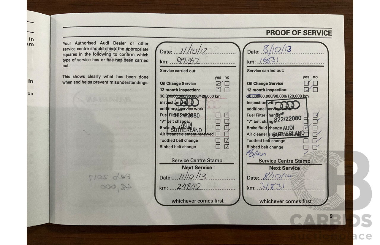 6/2011 Audi A6 2.0 TFSI 4GL 4d Sedan Dakota Grey Metallic Turbo 2.0L