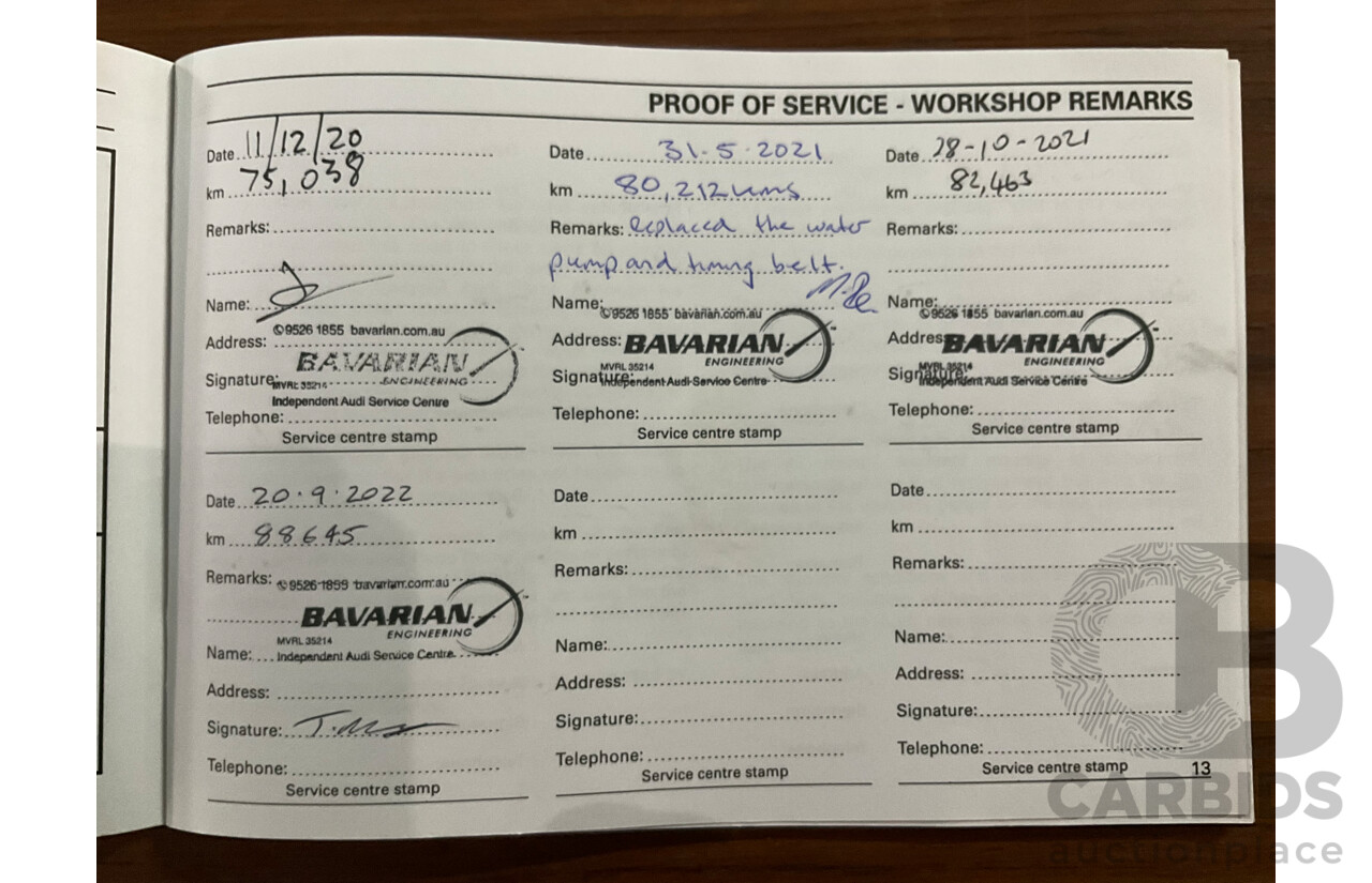 6/2011 Audi A6 2.0 TFSI 4GL 4d Sedan Dakota Grey Metallic Turbo 2.0L