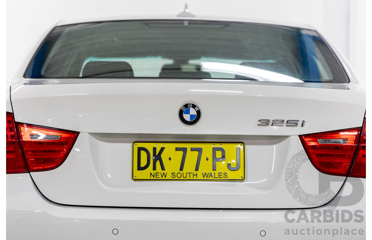 9/2010 BMW 325i Exclusive E90 MY10 4d Sedan Alpine White 2.5L