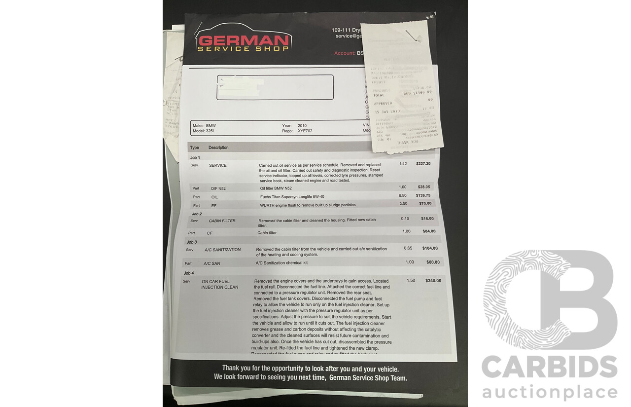 9/2010 BMW 325i Exclusive E90 MY10 4d Sedan Alpine White 2.5L