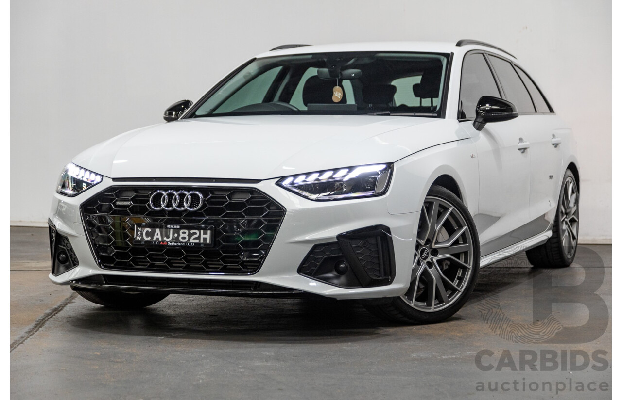 03/2022 Audi A4 45 TFSI S-Line Quattro (AWD) B9 MY22 4d Wagon White Turbo 2.0L