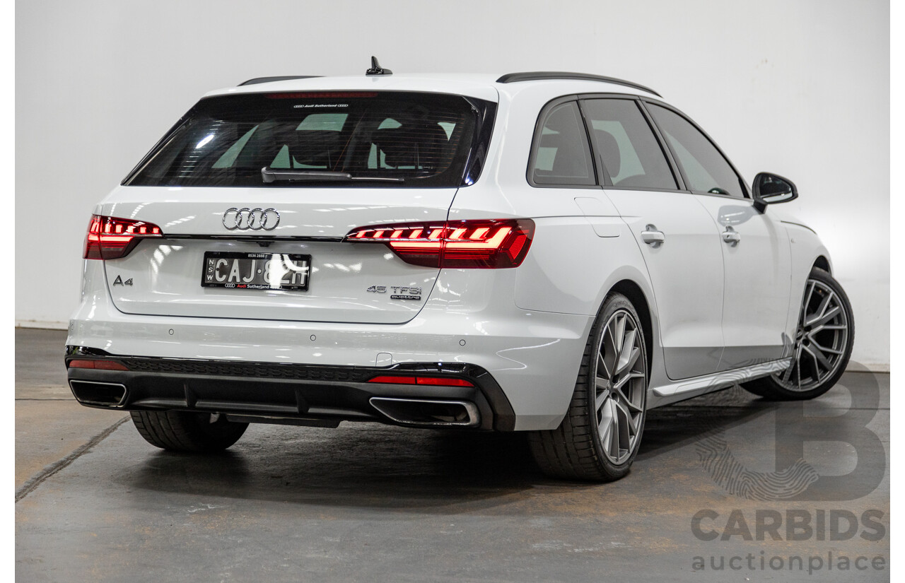 03/2022 Audi A4 45 TFSI S-Line Quattro (AWD) B9 MY22 4d Wagon White Turbo 2.0L