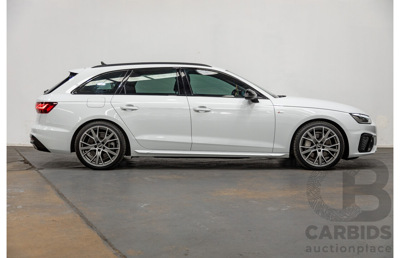03/2022 Audi A4 45 TFSI S-Line Quattro (AWD) B9 MY22 4d Wagon White Turbo 2.0L