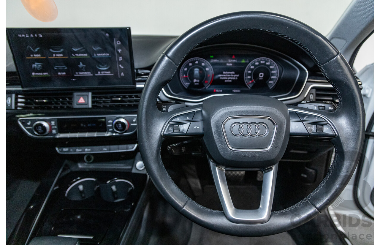 03/2022 Audi A4 45 TFSI S-Line Quattro (AWD) B9 MY22 4d Wagon White Turbo 2.0L
