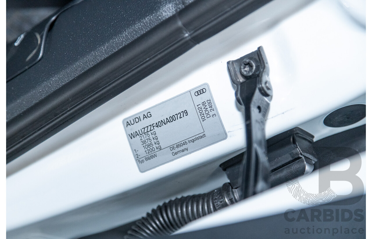 03/2022 Audi A4 45 TFSI S-Line Quattro (AWD) B9 MY22 4d Wagon White Turbo 2.0L