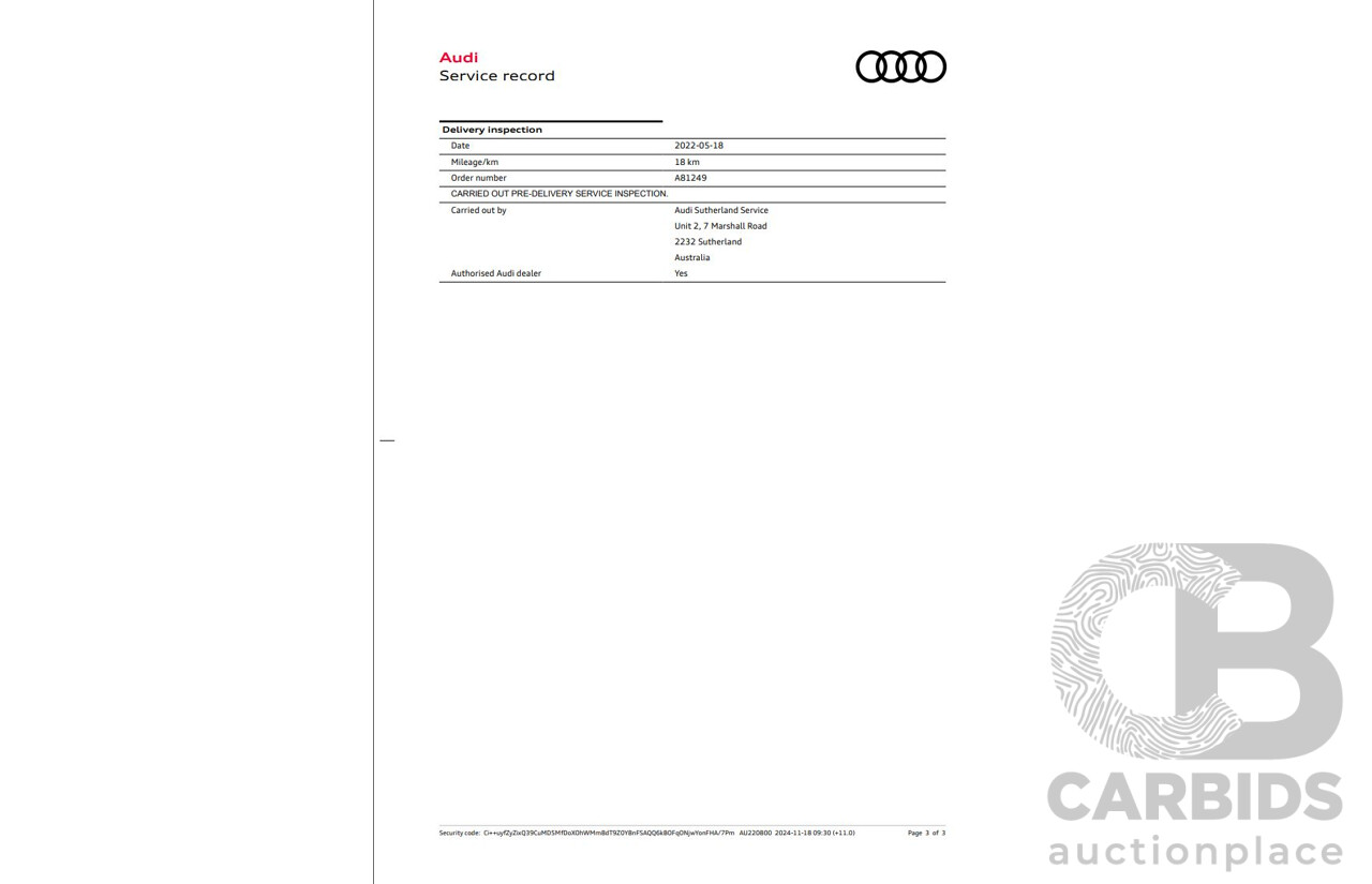 03/2022 Audi A4 45 TFSI S-Line Quattro (AWD) B9 MY22 4d Wagon White Turbo 2.0L