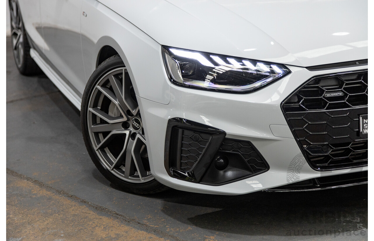 03/2022 Audi A4 45 TFSI S-Line Quattro (AWD) B9 MY22 4d Wagon White Turbo 2.0L