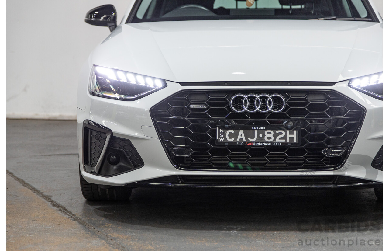 03/2022 Audi A4 45 TFSI S-Line Quattro (AWD) B9 MY22 4d Wagon White Turbo 2.0L