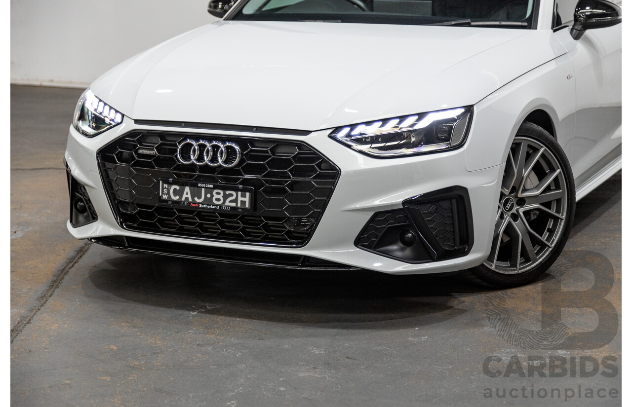 03/2022 Audi A4 45 TFSI S-Line Quattro (AWD) B9 MY22 4d Wagon White Turbo 2.0L