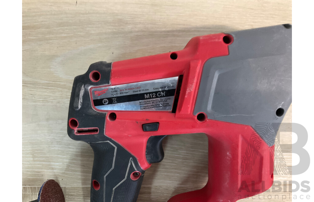 Milwaukee Assorted 12V Cordless Power Tools and Batteries - Lot of 13