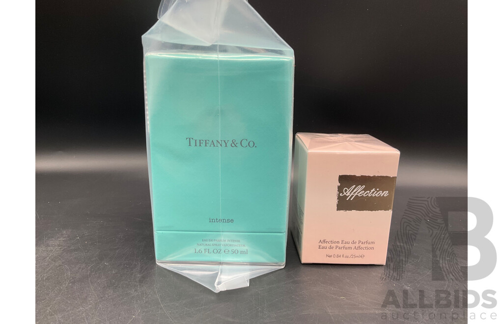 TIFFANY & Co. Intense and AFFECTION Perfumes - Lot of 2