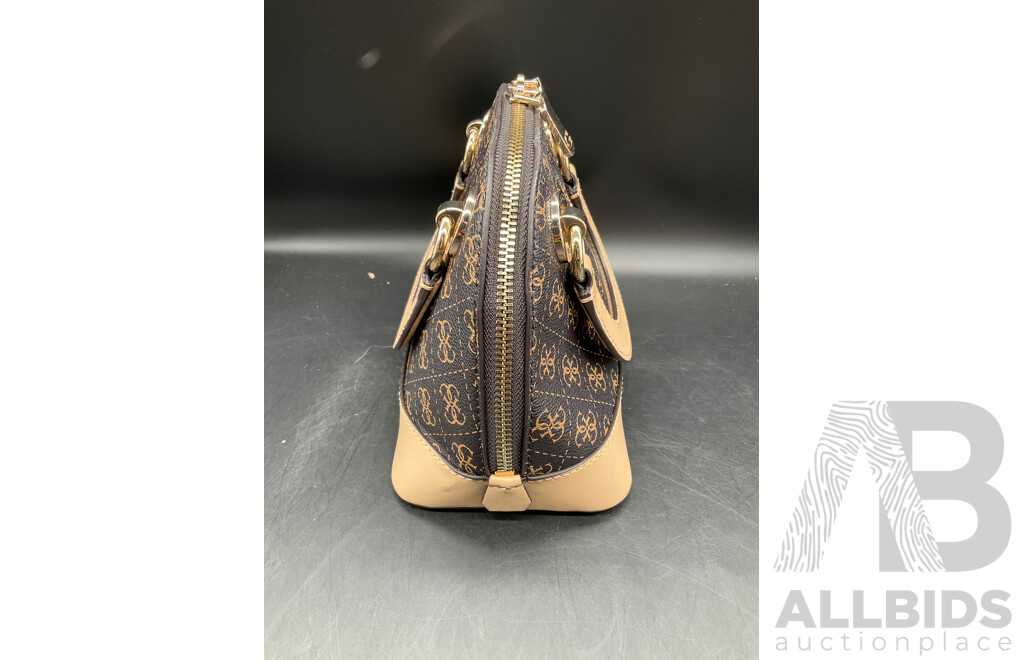 GUESS Multi Logo Cathleen Small Dome Satchel Bag