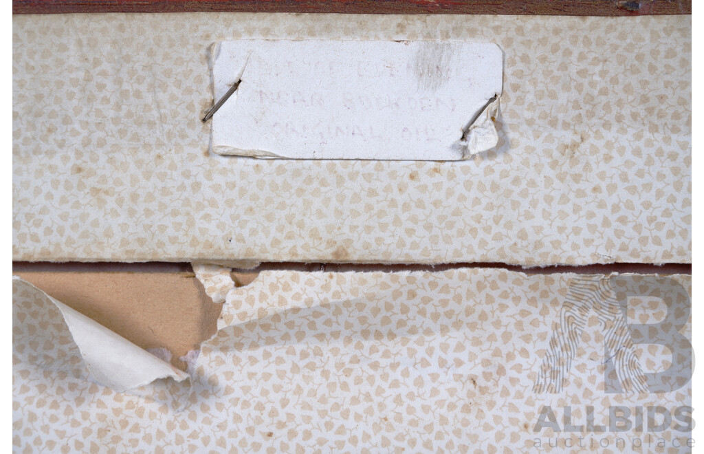 NJB (Date Unknown), Mist of Evening Near Rockden, Vintage Oil on Canvas Board, 58 x 74 cm (frame)