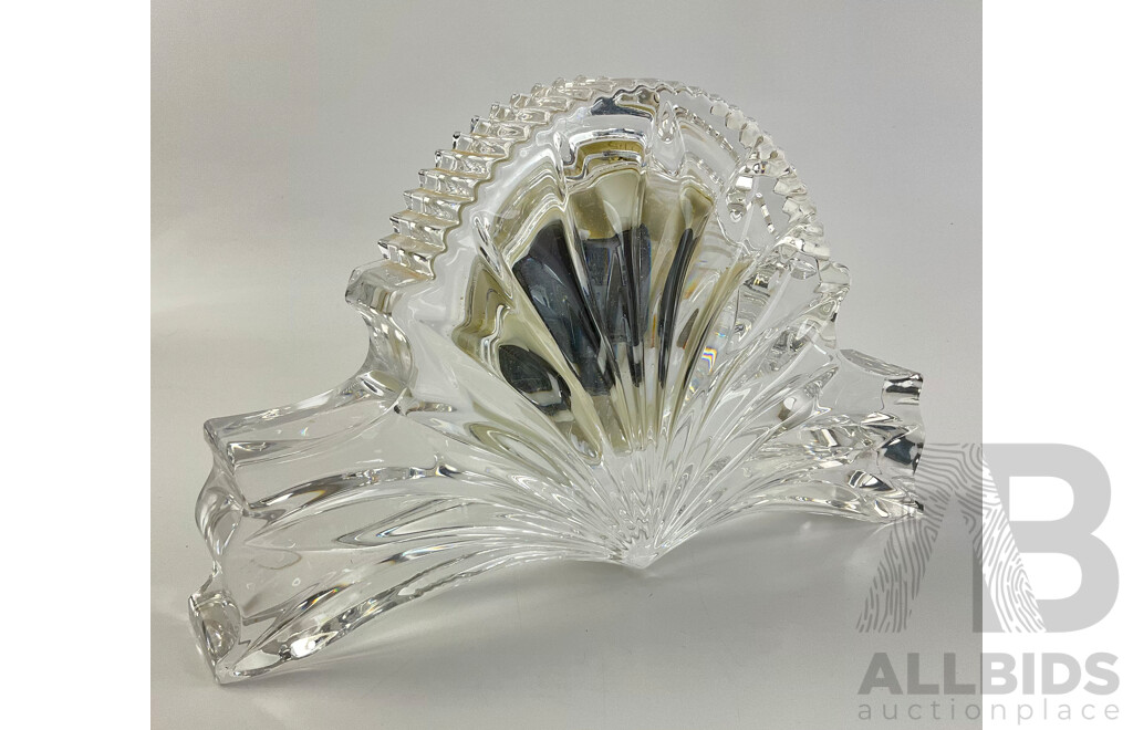 Vintage Shannon Lead Glass Mantel Clock