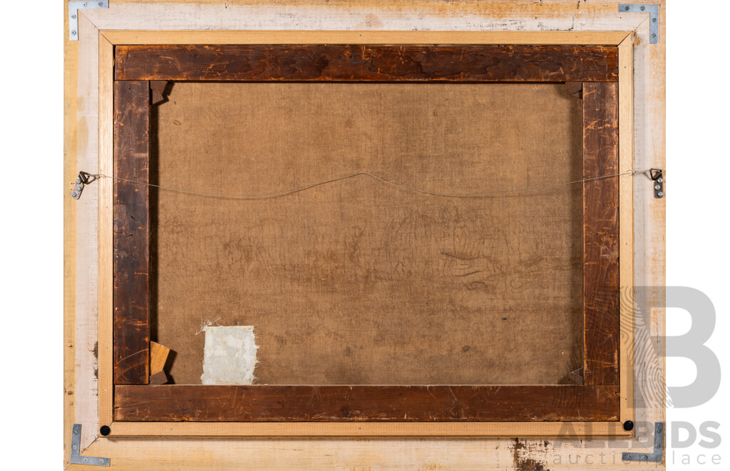 Artist Unknown, (Late 19th Century), Dog Exploring, Original Oil on Linen, 76 x 97 cm (frame)