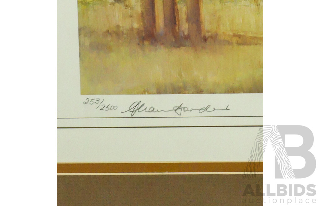 D'Arcy W. Doyle, (20th Century, Australian, 1932-2001), Captain Courageous [Allan Border], Original Colour Print, Limited Edition & Signed by Border and the Artist, 94 x 74 cm (frame)