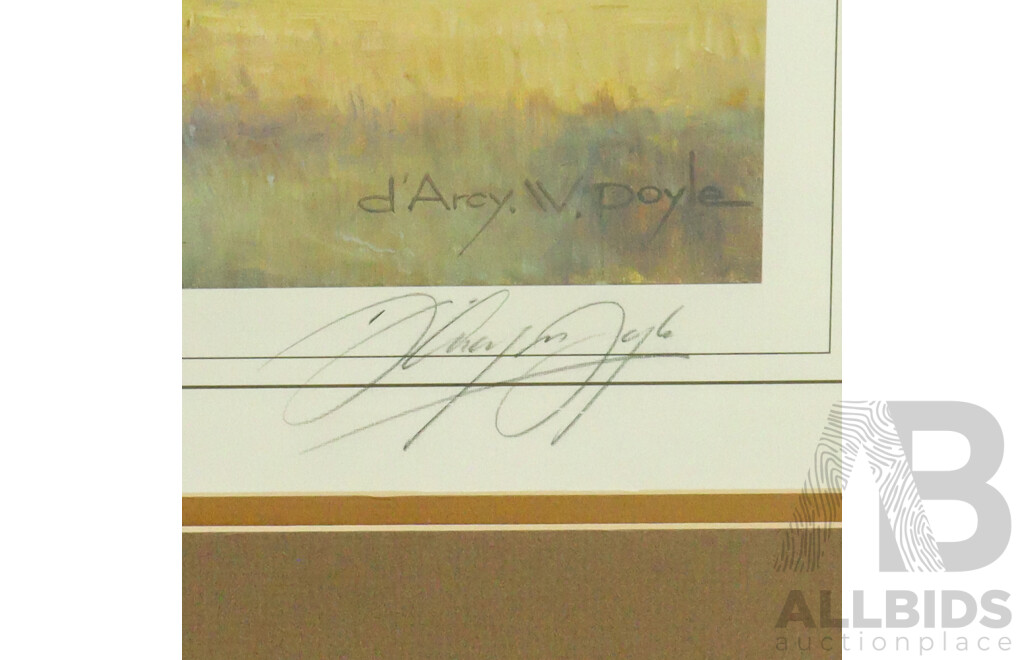 D'Arcy W. Doyle, (20th Century, Australian, 1932-2001), Captain Courageous [Allan Border], Original Colour Print, Limited Edition & Signed by Border and the Artist, 94 x 74 cm (frame)