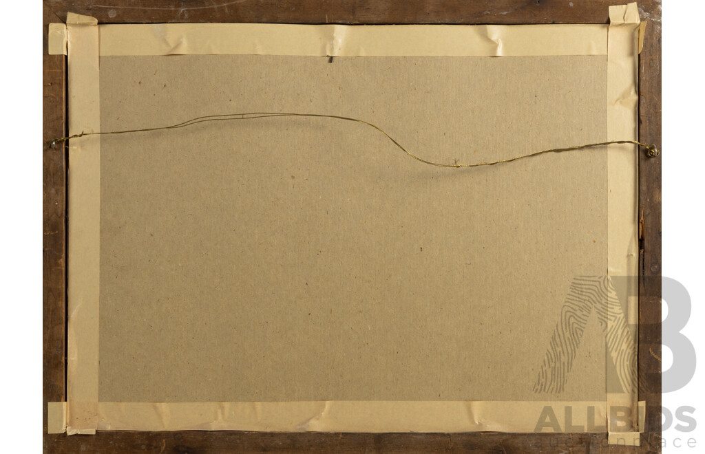 Philip Mitchell, (19th Century, British, 1814-1896), Country Scene, Plymouth (1869), Original Watercolour on Cardboard, 44 x 60 cm (frame)