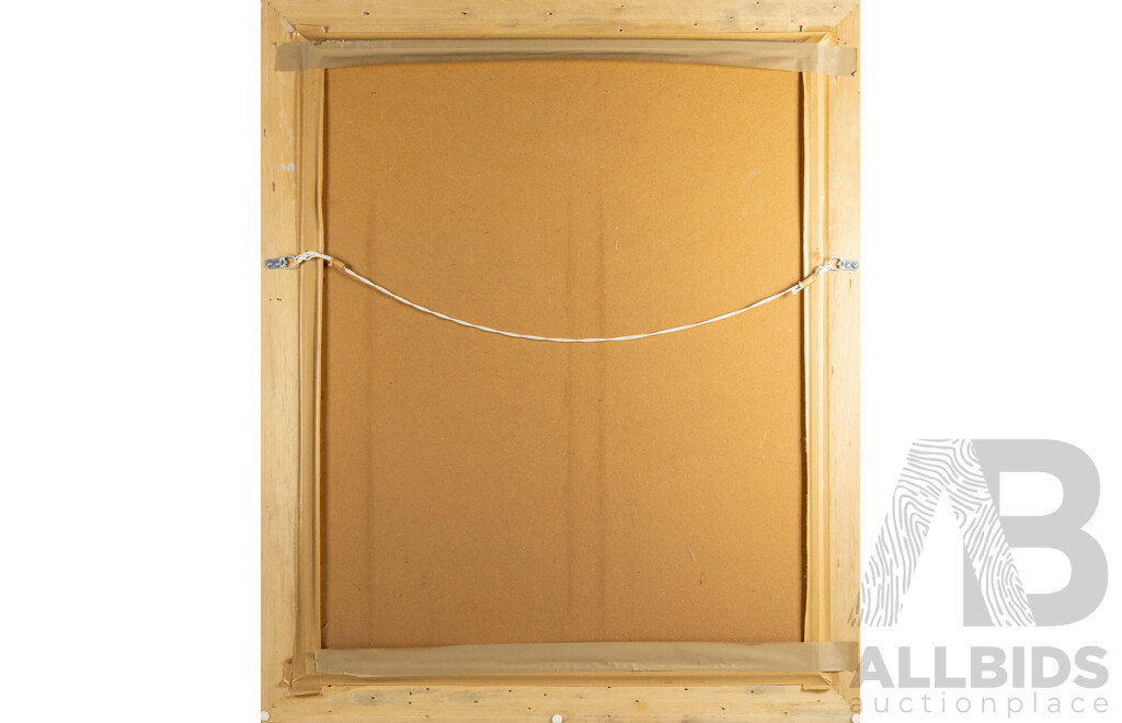 Anne Marie Ingham, (20th Century, Australian, ?-2014), Hereford Bull, Original Oil and Varnish on Board, 120 x 100 cm