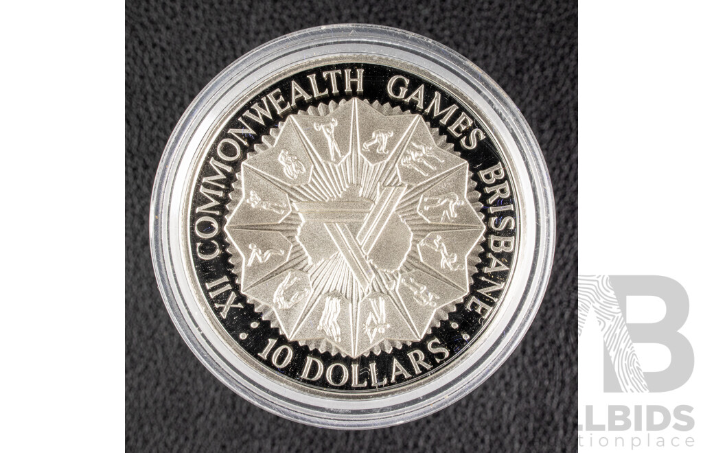 Australian RAM 1982 Silver Proof Ten Dollar Coin, Commonwealth Games .925